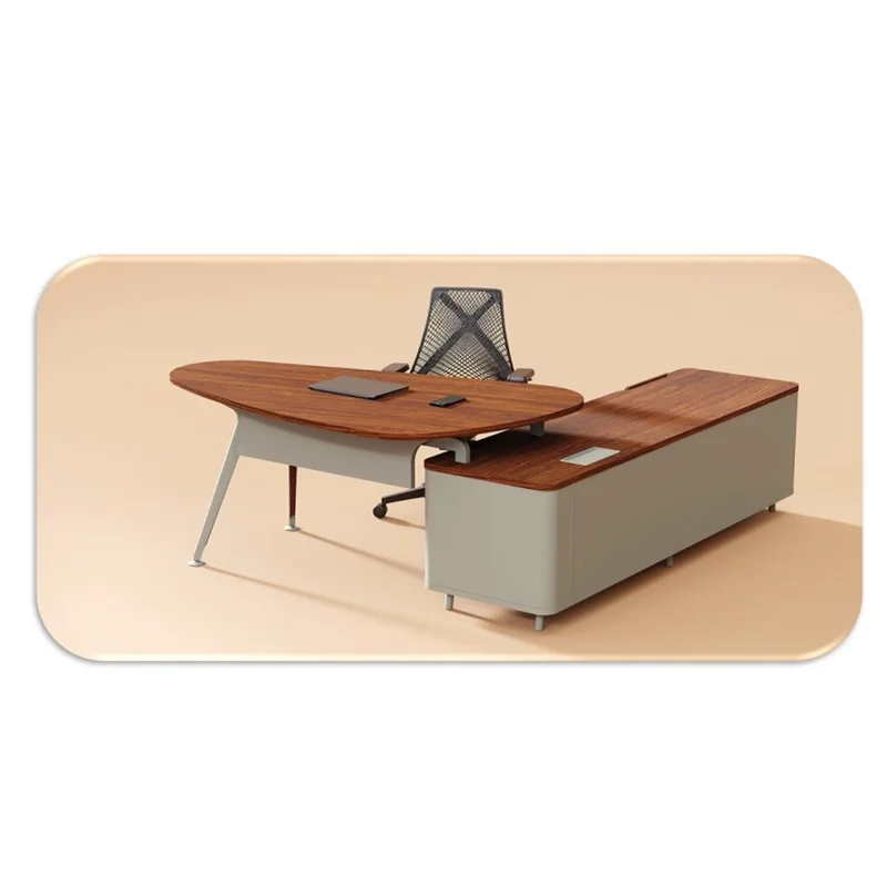 Mesa orgânica com armário conjugado
